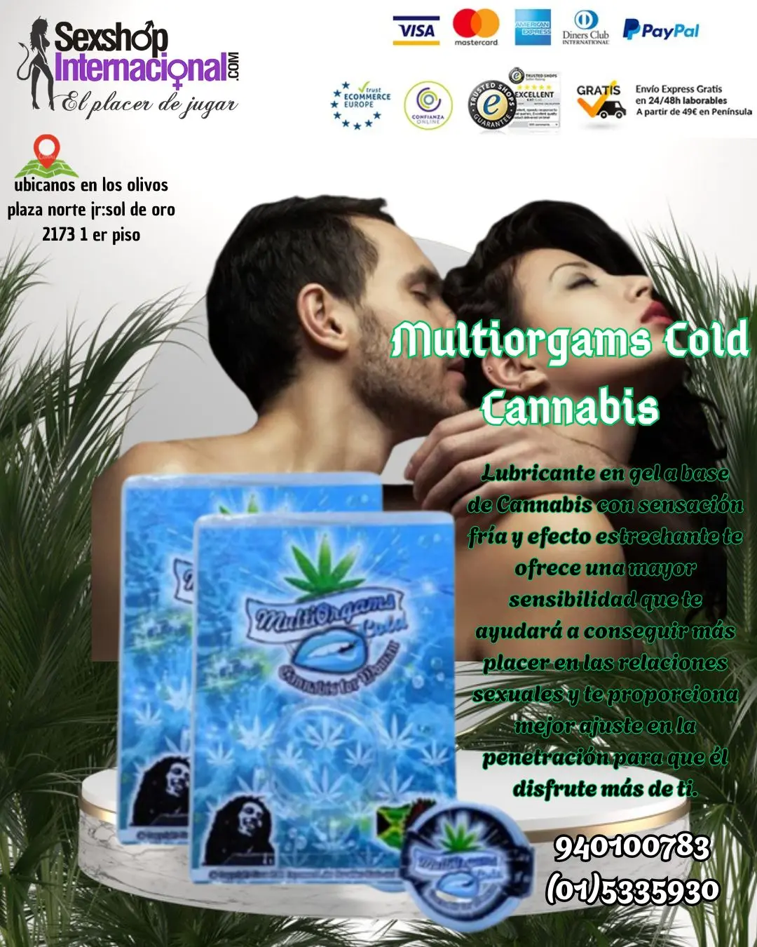 Lubricante en gel a base de Cannabis