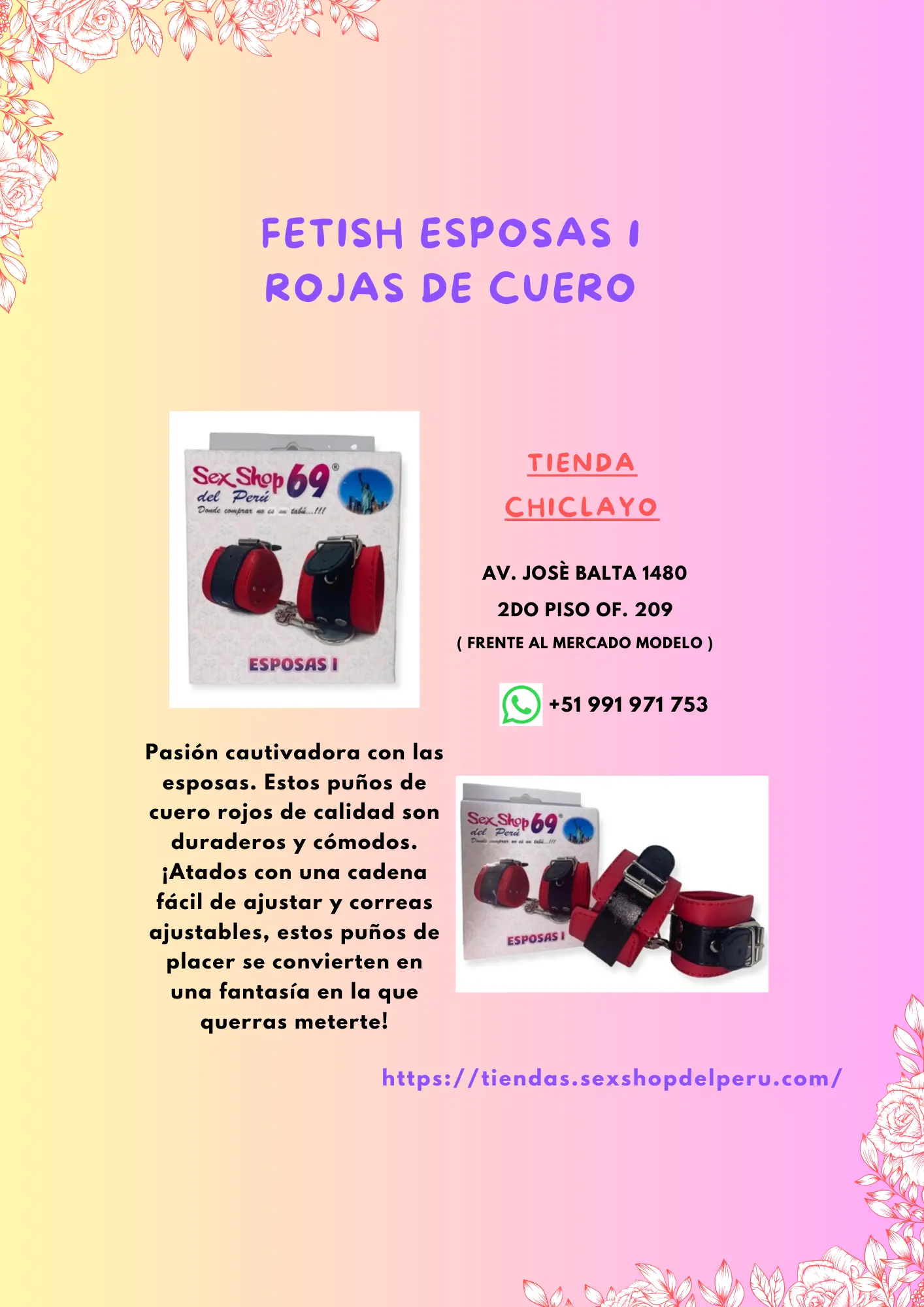 FETISH ESPOSAS 1 ROJAS DE CUERO