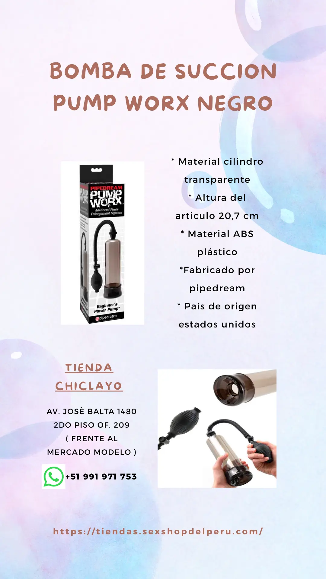  BOMBA DE SUCCION PUMP WORX NEGRO