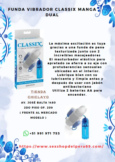 FUNDA VIBRADOR CLASSIX MANGA DUAL