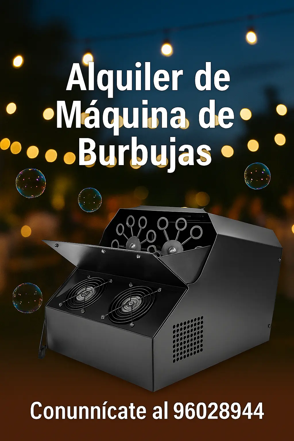 Alquiler de Máquina de Burbujas para Eventos
