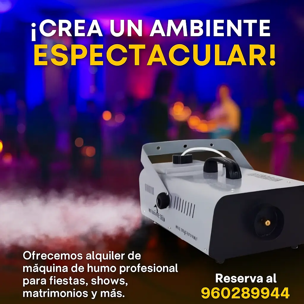 Alquiler de Máquina de Humo para Eventos