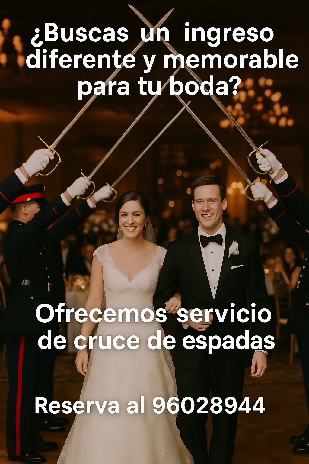Cruce de Espadas para Matrimonios 