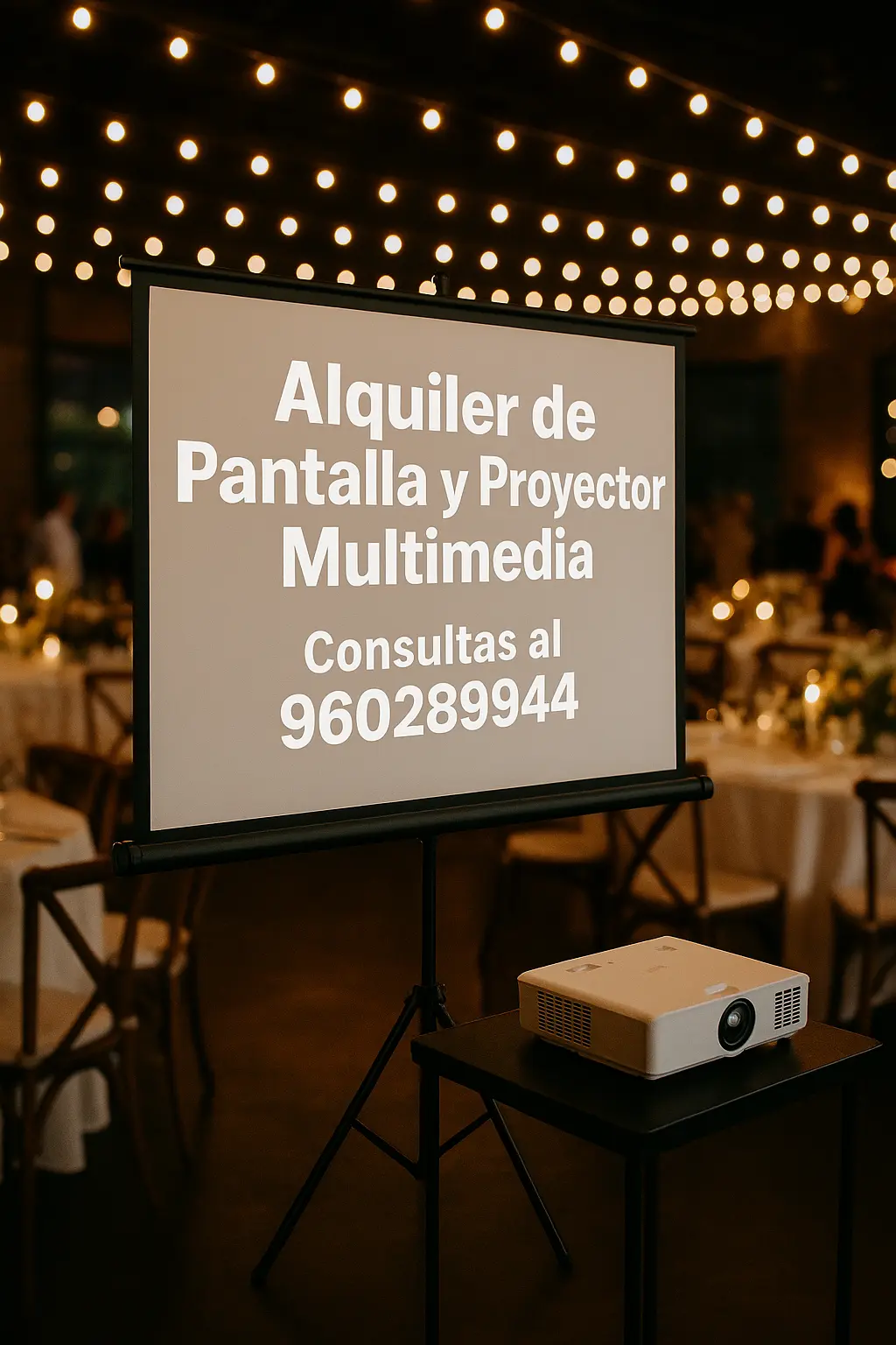 Alquiler de Proyector y Pantalla Ecran en Lima