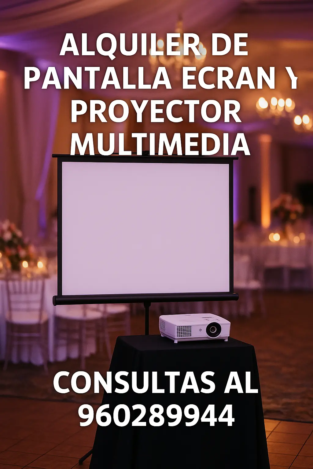 Alquiler de Proyector y Pantalla Ecran en Lima