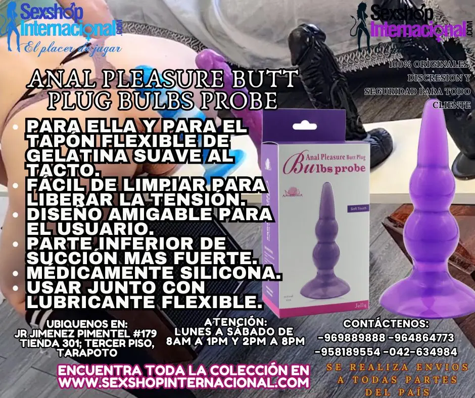 ANALIS PLEASURE BUTT PLUG BULBS PROBE DIVERSION SUAVE Y ENT