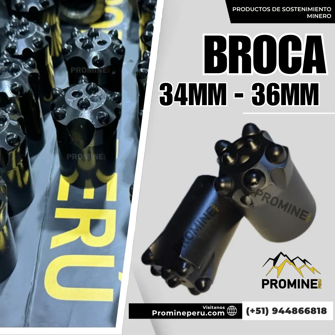 Broca 34mm - 36mm Alternativa Perforación