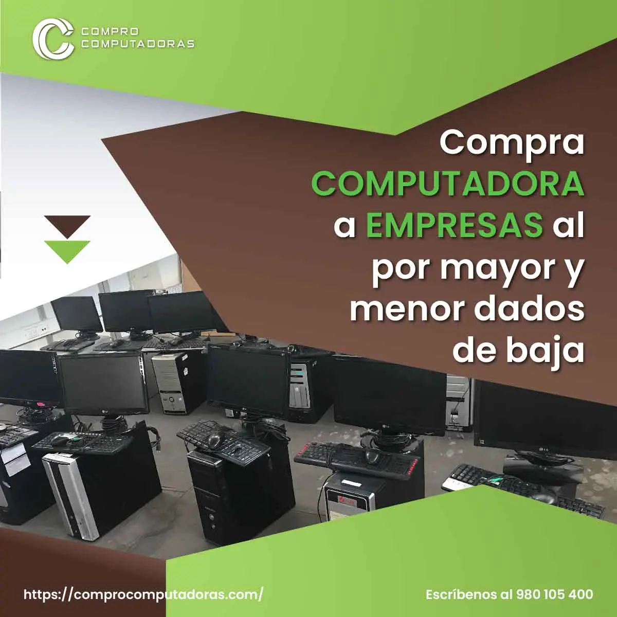  Tienes computadoras acumuladas Nosotros las compramos 