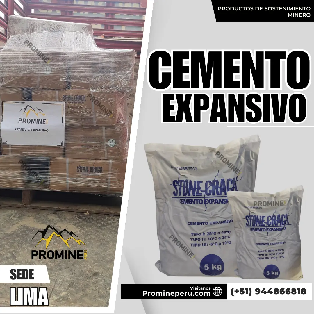 Cemento Expansivo Consolidación sin explosivos . Caja