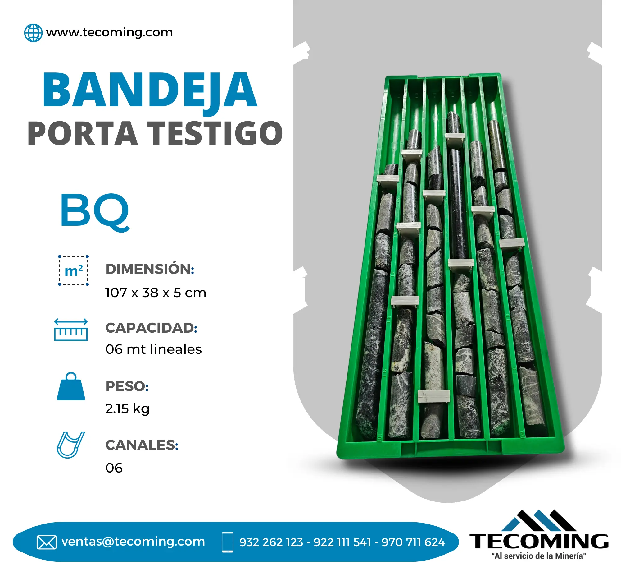 BANDEJA PORTA TESTIGO BQ 