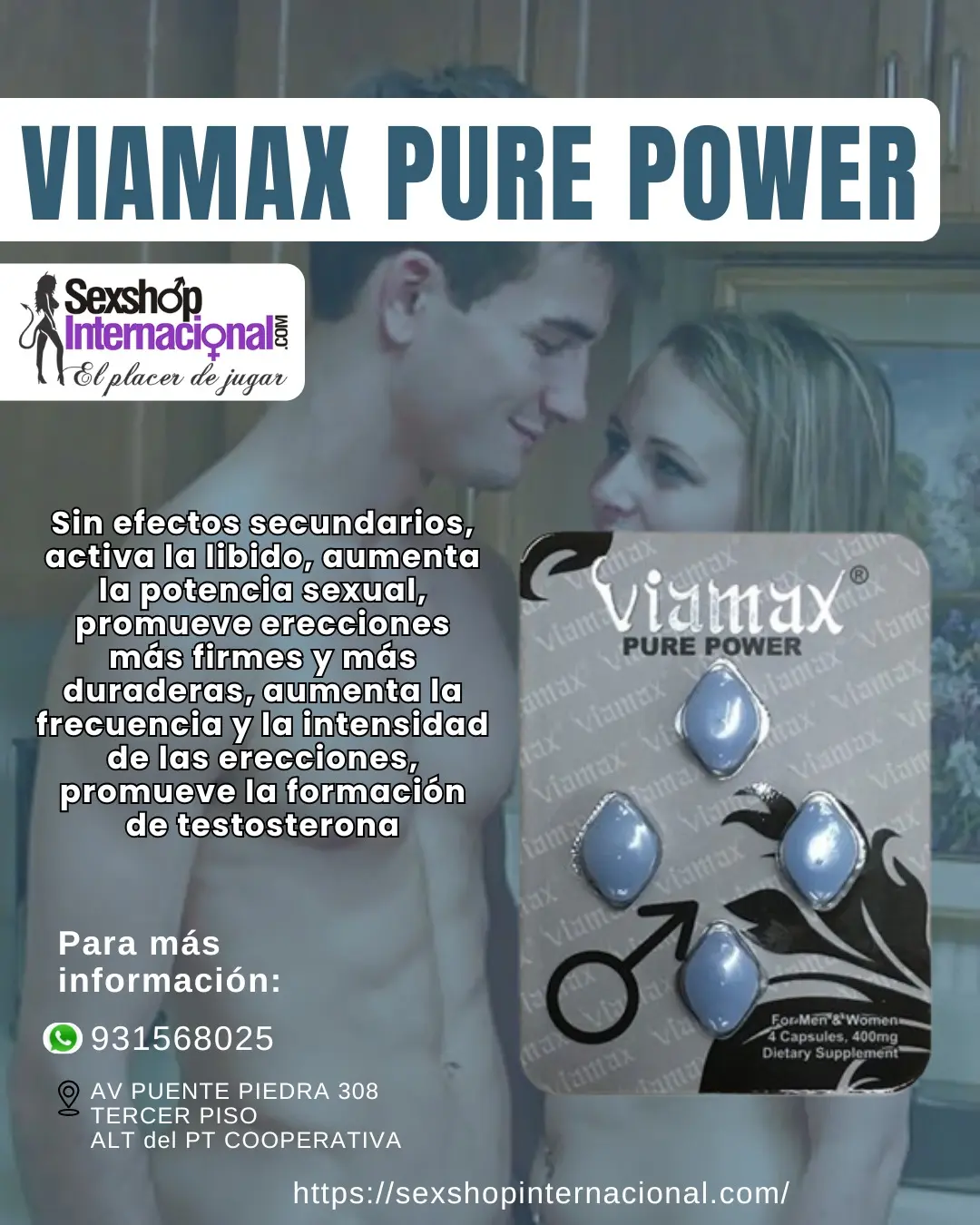 VIAMAX PURE POWER AUMENTA LA LIBIDO RETARDANTE NATURAL