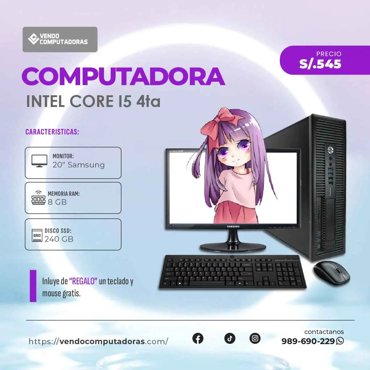  Potencia Garantizada Computadoras listas para trabajar 