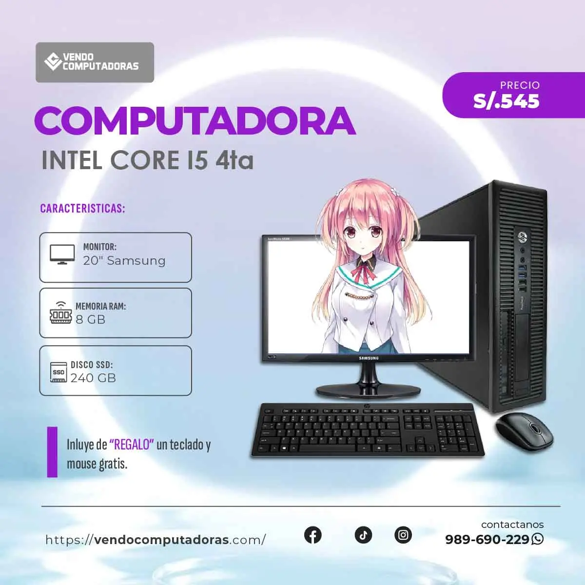  Potencia Garantizada Computadoras listas para trabajar 