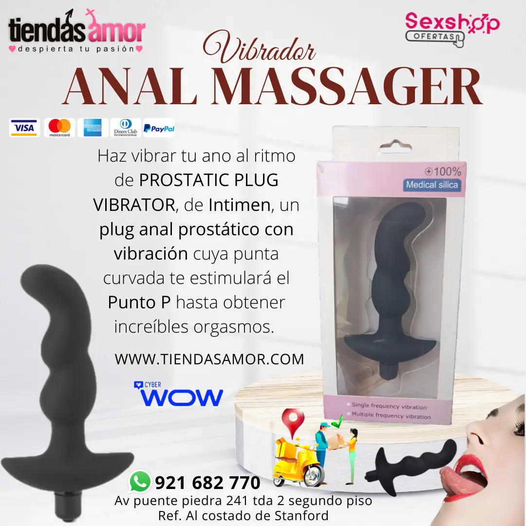 PLUG VIBRATOR Silicone Massager Medical Silica PROSTATIC PL