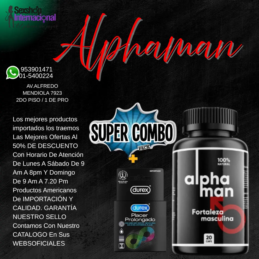 PACK DE ALPHAMAN Y PRESERVATIVO-LOS OLIVOS