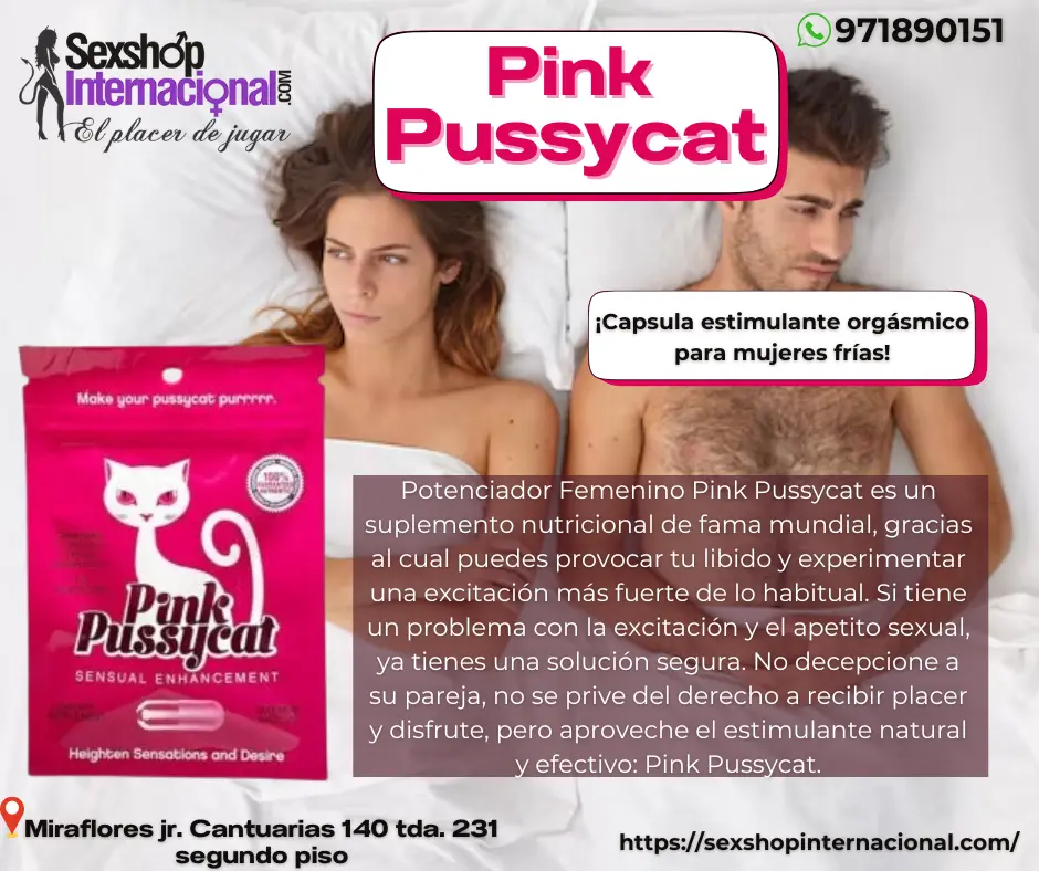AUMENTA EL PLACER CON ESTA CAPSULA PINK PUSSYCAT- LIMA