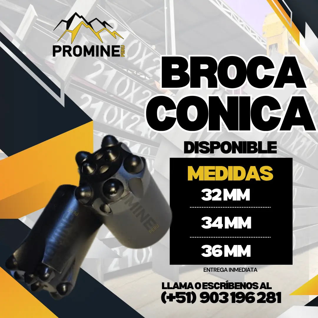 BROCA CONICA - PARA PERFORACIÓN EN MINA 