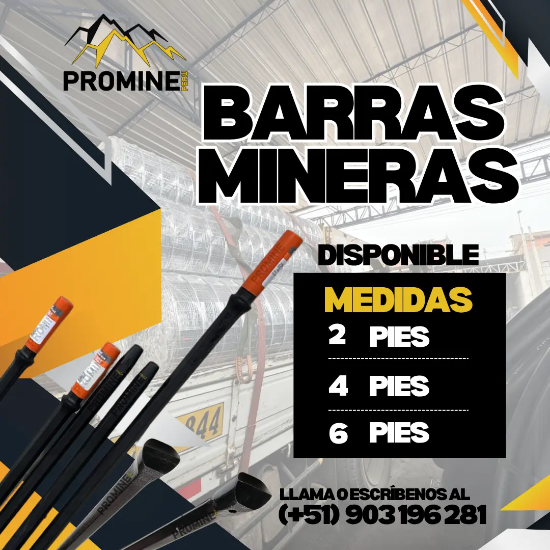 BARRAS MINERAS - PARA PERFORACIÓN EN MINA 