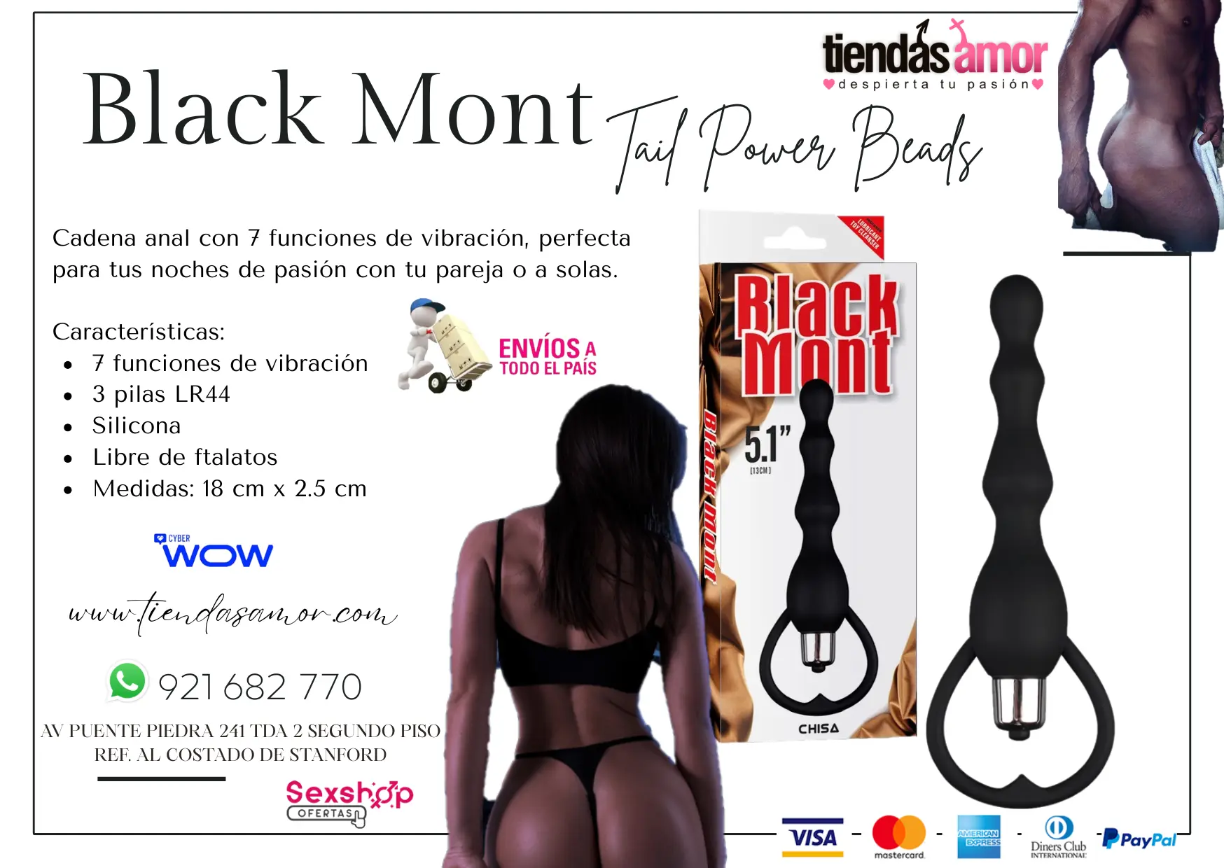 Bolas Anales Chisa Anal Black Mont Elite Power 19.5 Cm Negro