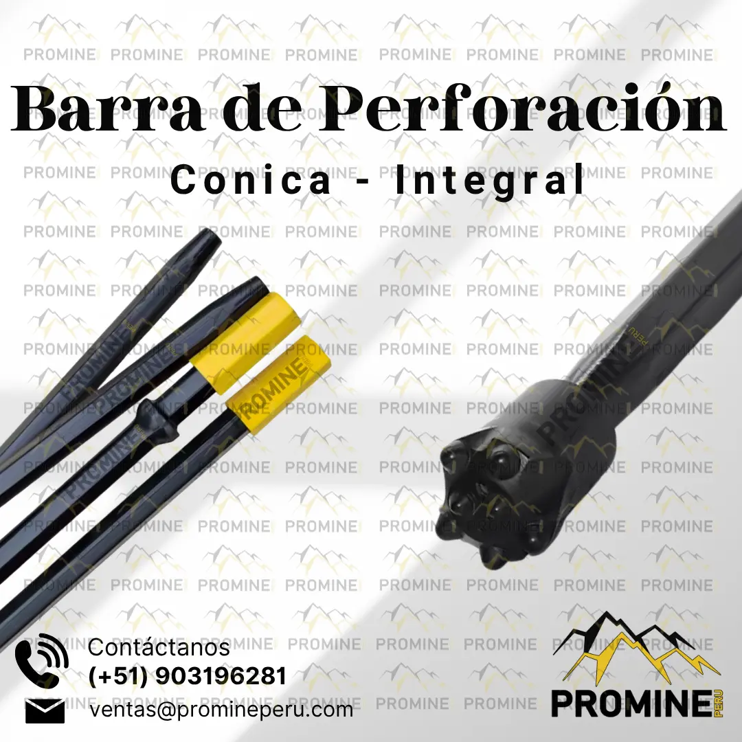 BARRA DE PERFORACIÓN CONICA - INTEGRAL 