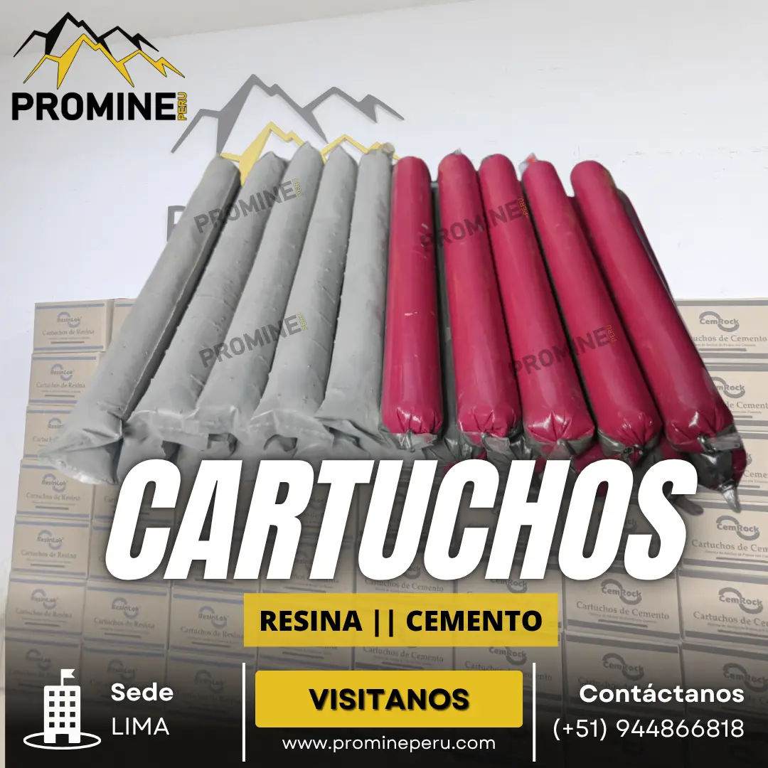 CARTUCHOS DE RESINA Y CEMENTO Anclaje de mina