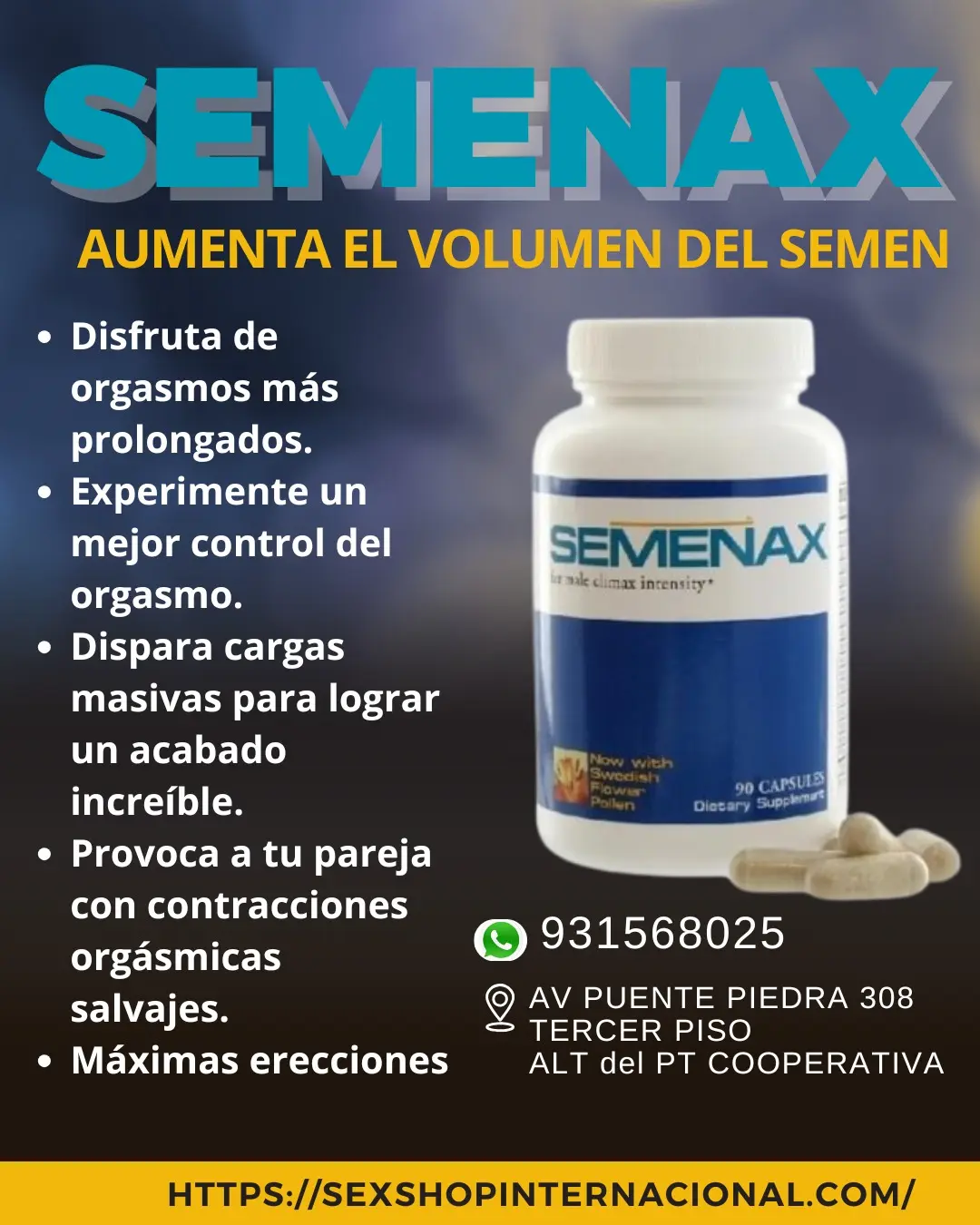 Semenax Aumenta El Semen Maximas Erecciones Cura Fertilida