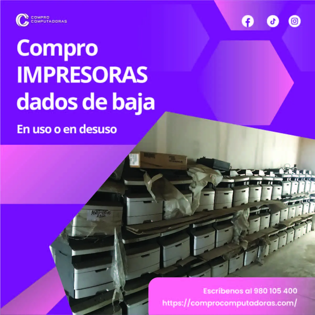 Compra de computadoras con pago justo en Lima