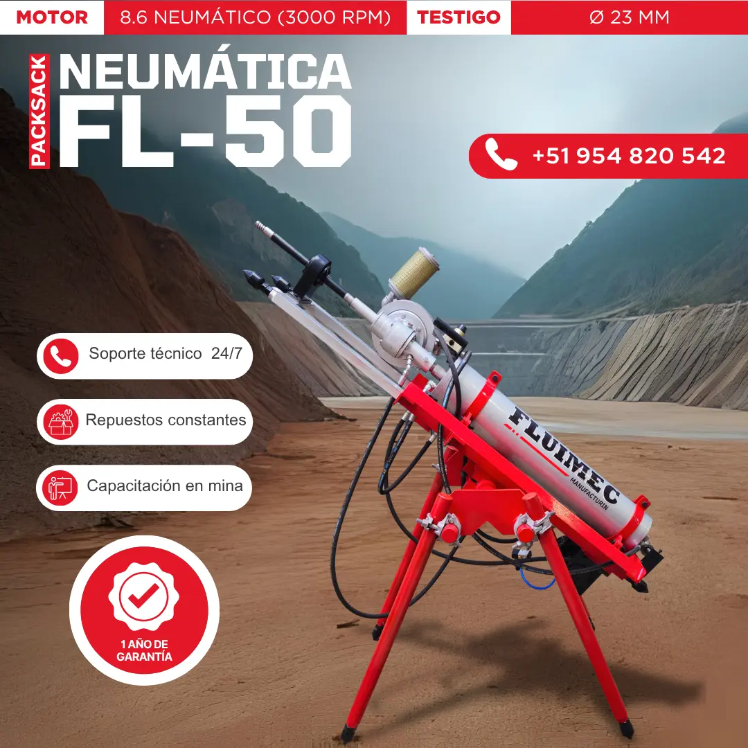 PACKSACK NEUMÁTICA FL50 equipo para mineria 