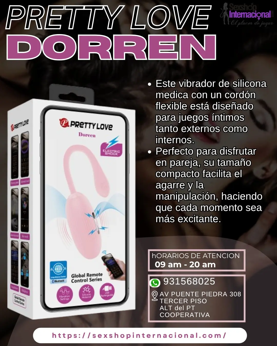 Vibrador a Distancia Premium Doreen PRETTY LOVE 