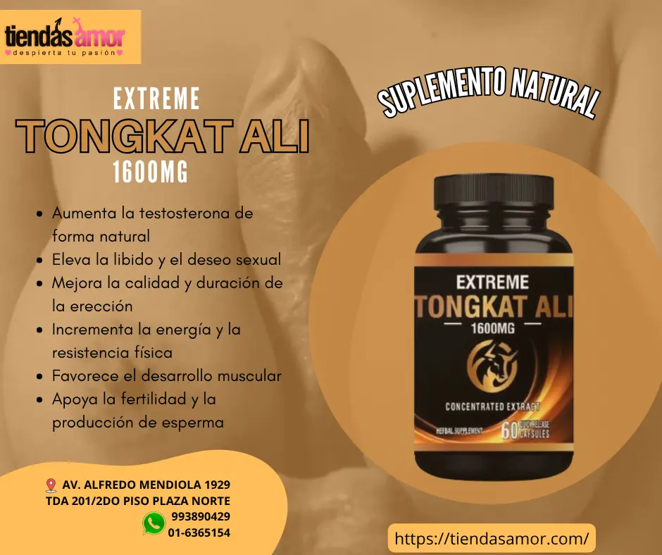 Tongkat Ali 1600MG - Poder Natural Masculino tiendas amor