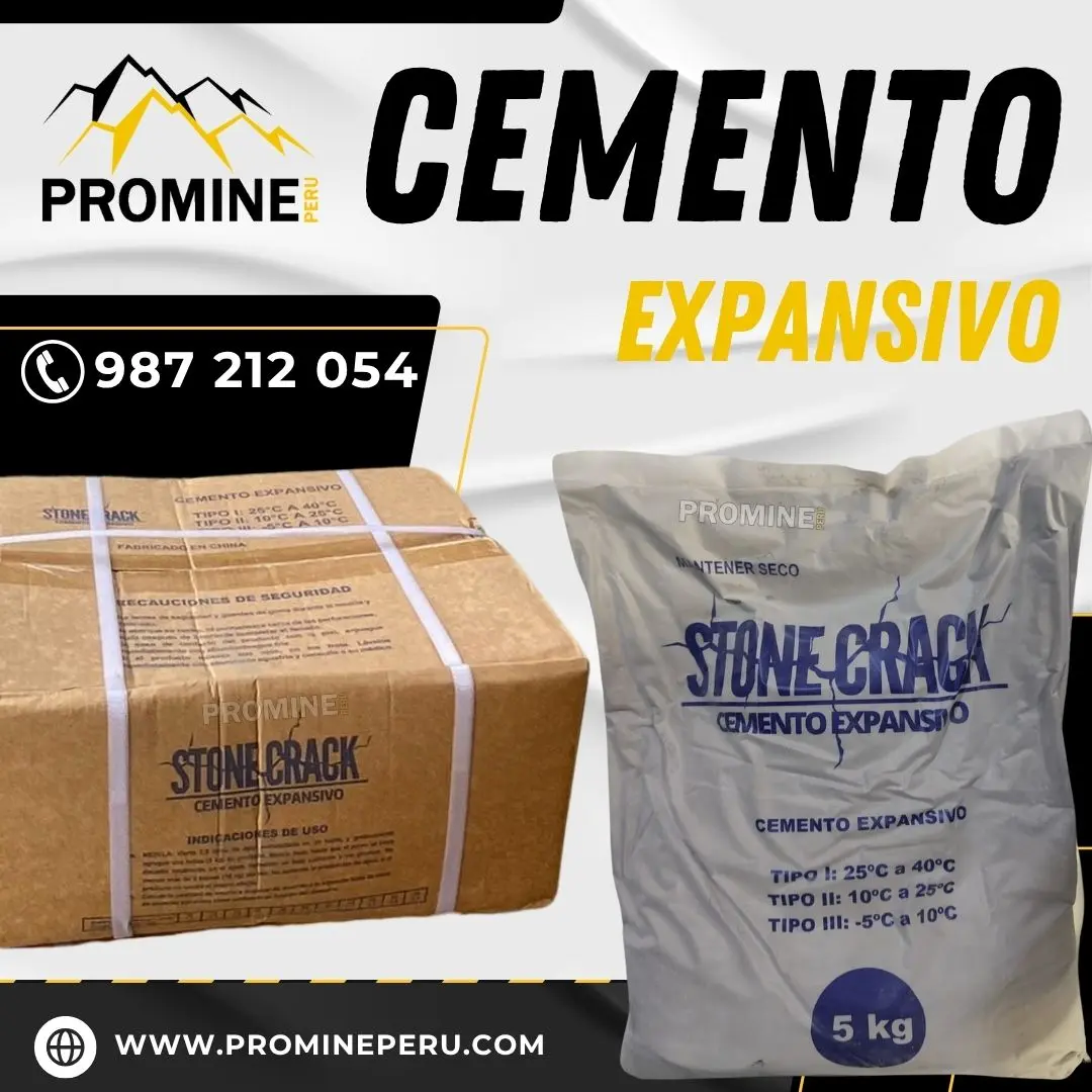 Cemento Expansivo Fracturante para Rocas y Concreto