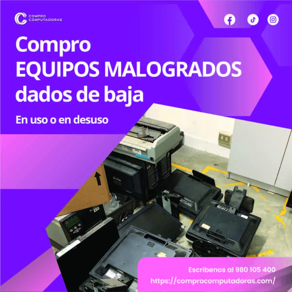 TIENES EQUIPOS MALOGRADOS LO COMPRAMOS 