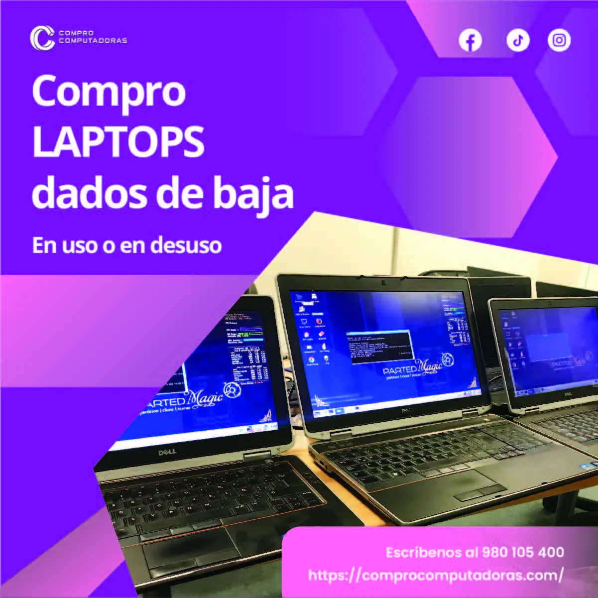 TIENES LAPTOS EN DESUSO LO COMPRAMOS 