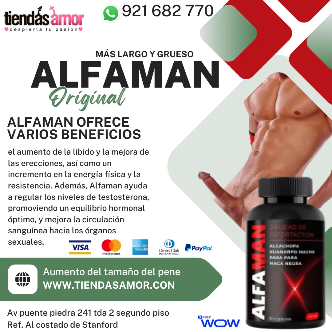 ALFAMAN Original naturales OBTENDRÁS MUCHOS ORGASMOS AUMENT
