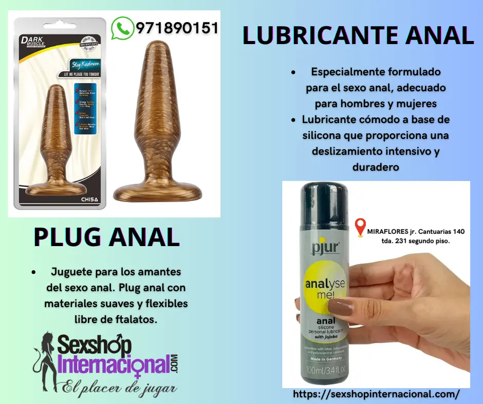 LUBRICANTE INTIMO PJUR ANALYSE PLUG ANAL PLACER AL MAXIMO