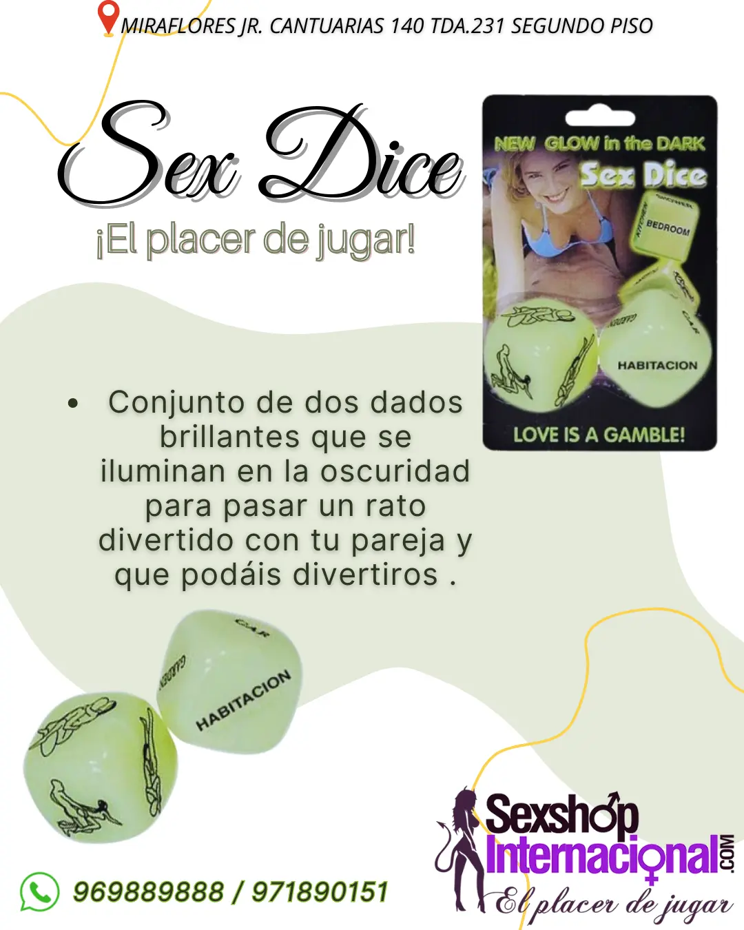 DADOS POSTURAS EROTICAS PONLE EMOCION A TUS NOCHES INTIMAS 