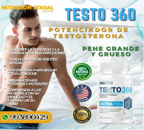 TESTO360 - ERECCIONES FUERTES Y LARGA DURACION - SREXSHOP