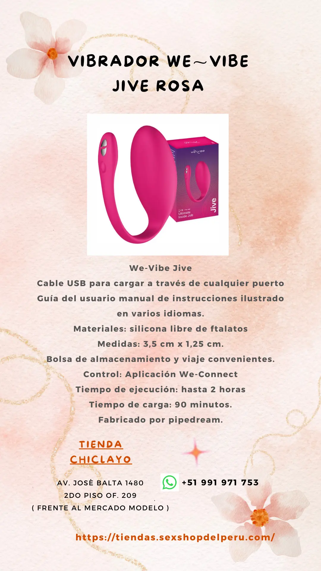 VIBRADOR WEVIBE JIVE ROSA