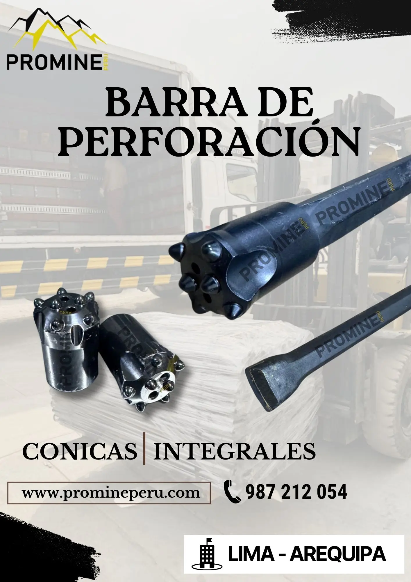 Barras para Perforación en Minería Promine Perú
