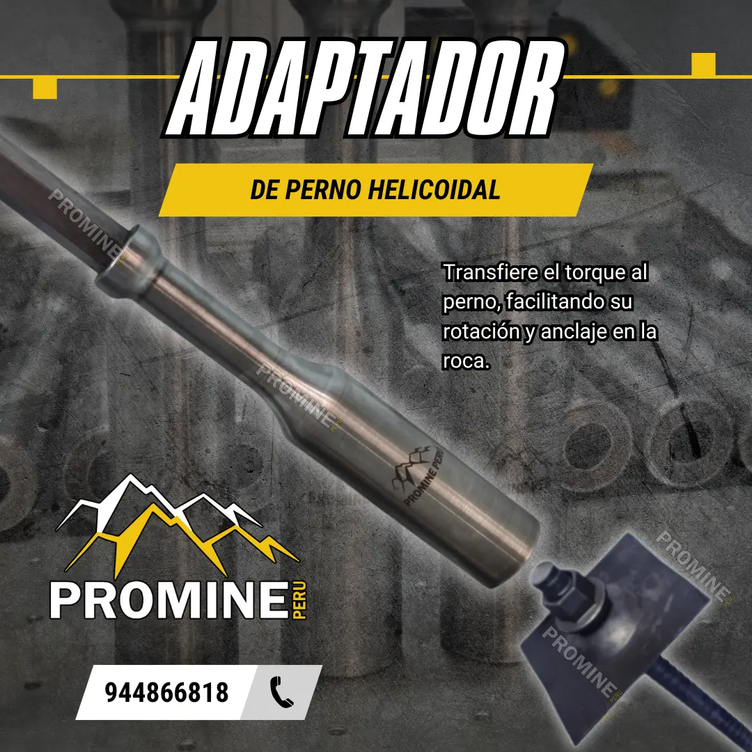Adaptador de Perno Helicoidal en Socavones