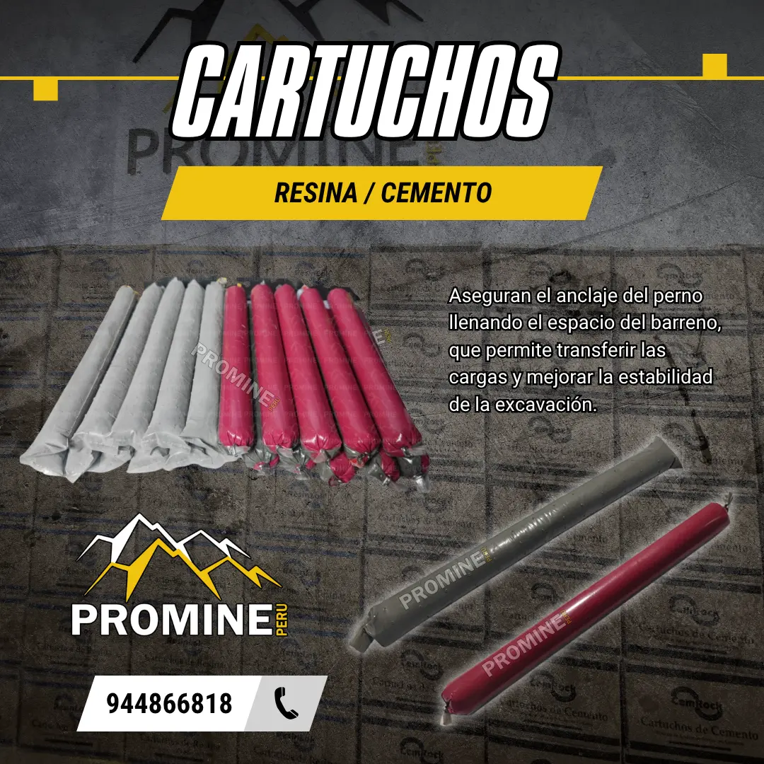 Cartucho de Resina y Cemento para Anclajes