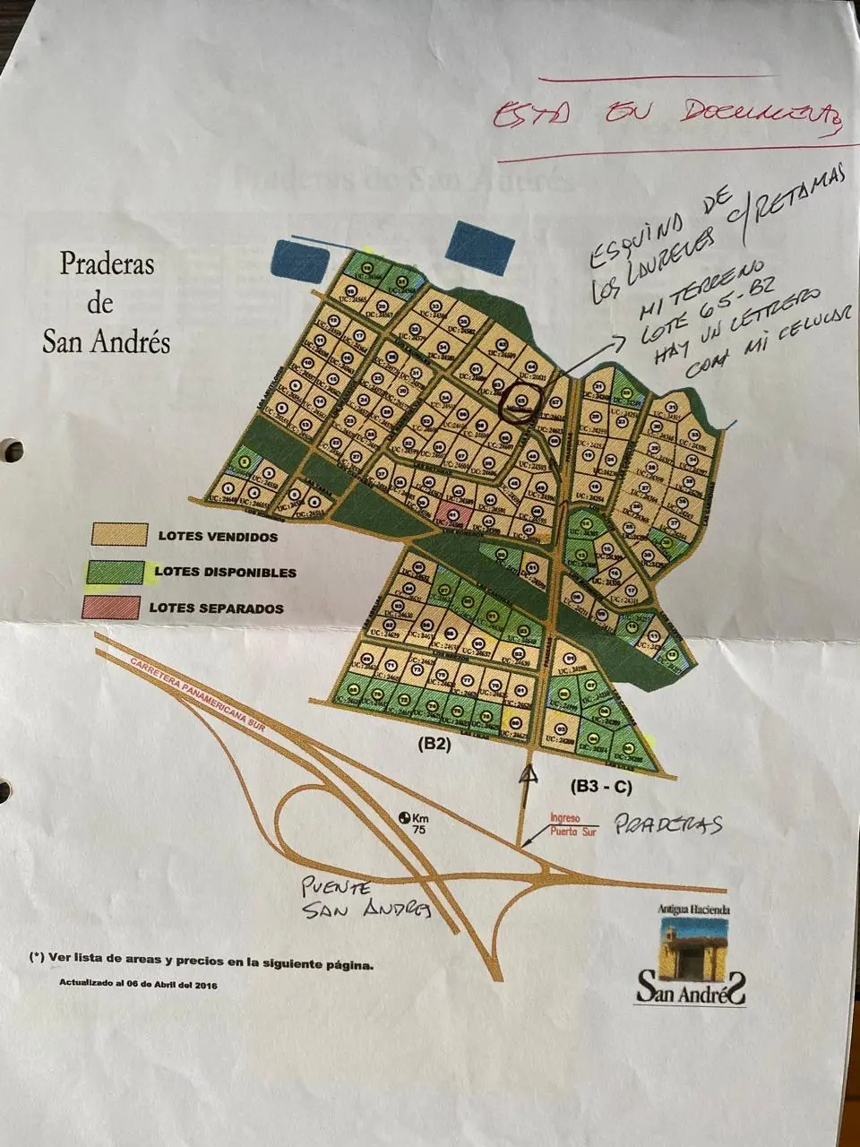 Terreno en Venta Praderas de San Andrés 