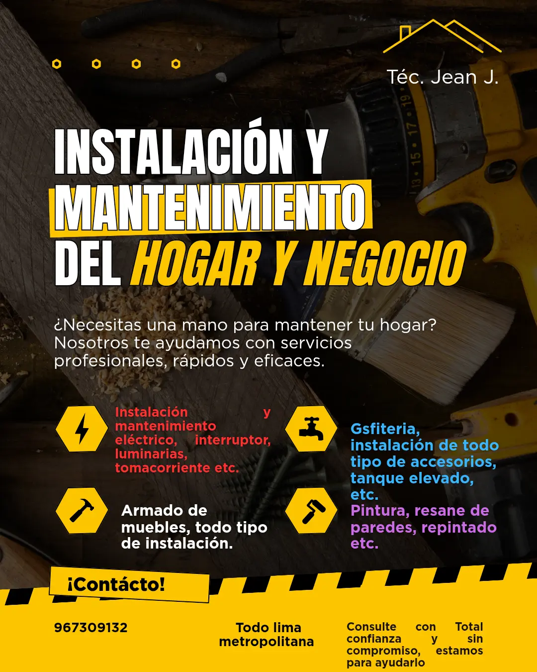 Electricidad gasfiteria pintura cerrajería y mássss