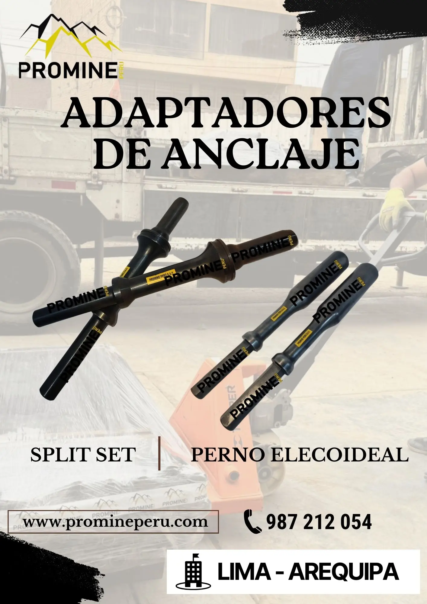 Cabezal Adaptador para Instalación de Split Set Promine P