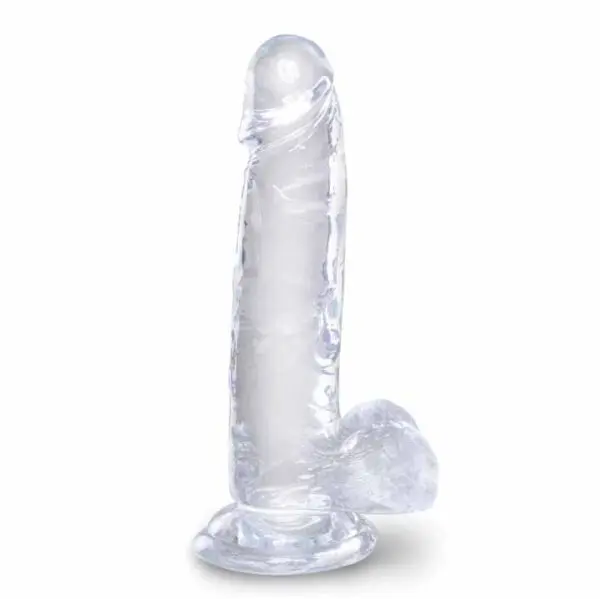 B-CONSOLADOR KING COCK CLEAR 7 CON TESTICULOS
