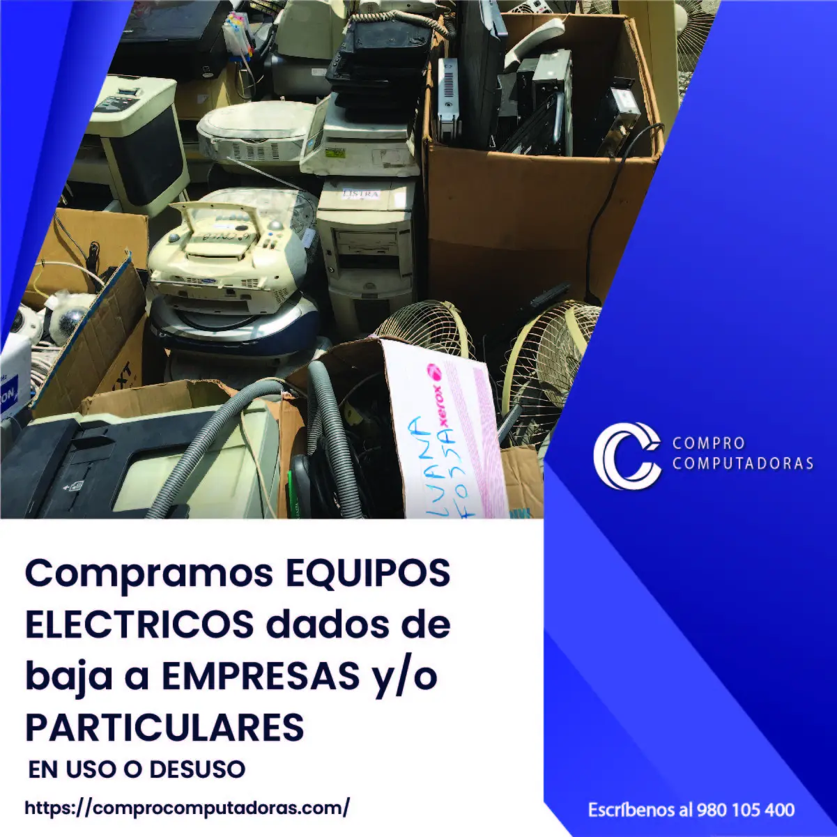 TIENES EQUIPOS ELECTRICOS MALOGRADOS LO COMPRAMOS 