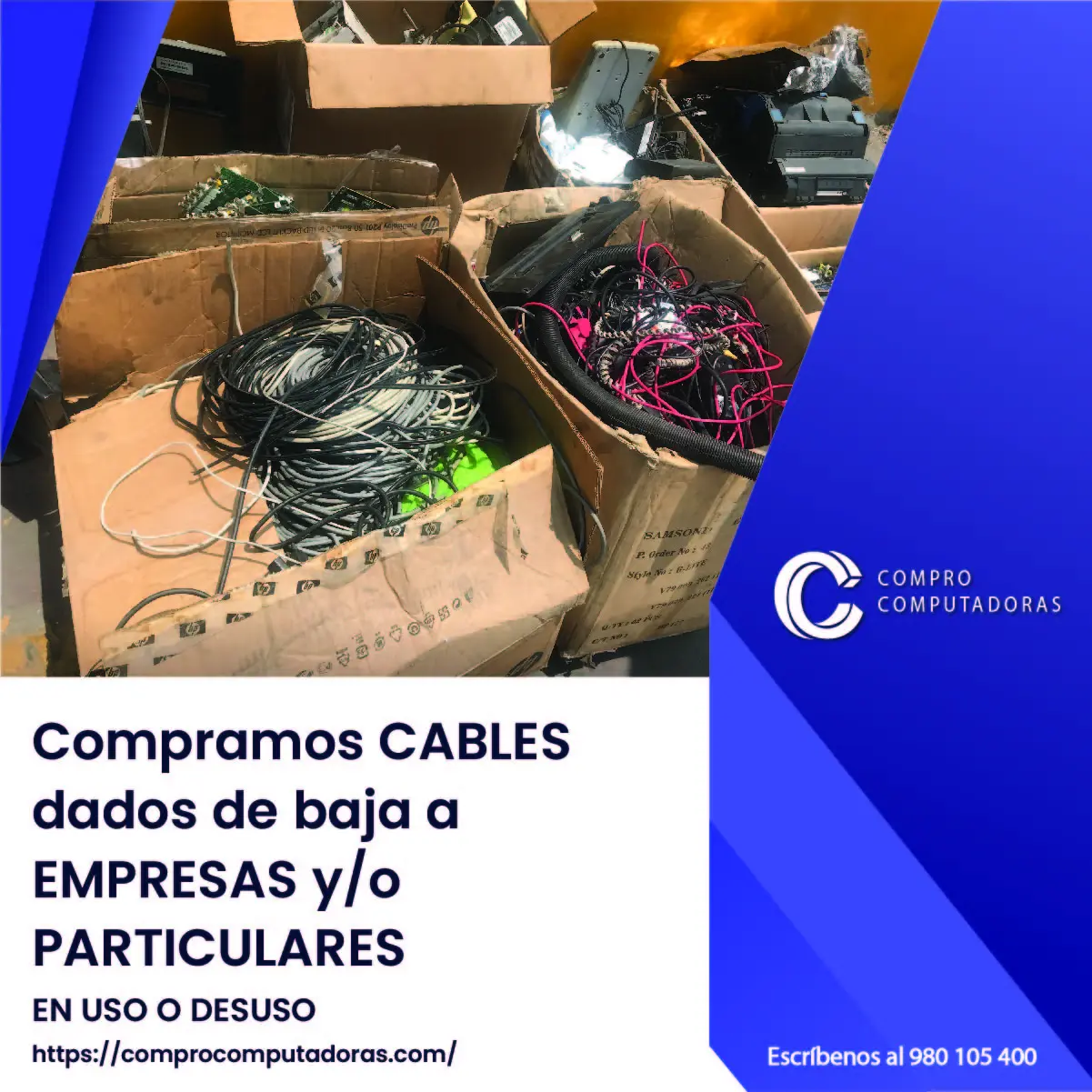TIENES CABLES ELECTRICOS EN DESUSO LO COMPRAMOS 