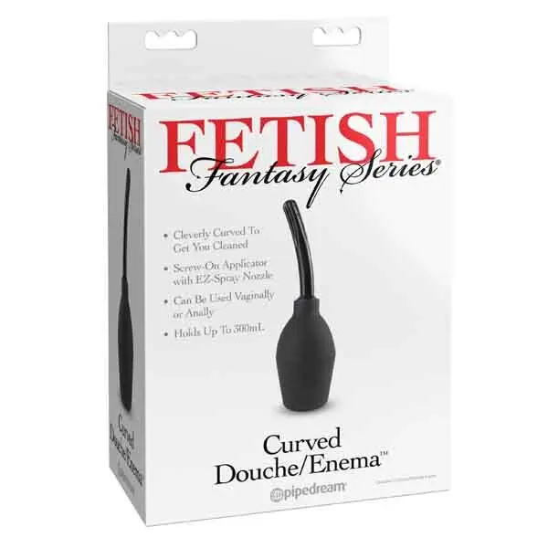 CONSOLADOR ENEMA CURVADUCHE NEGRO