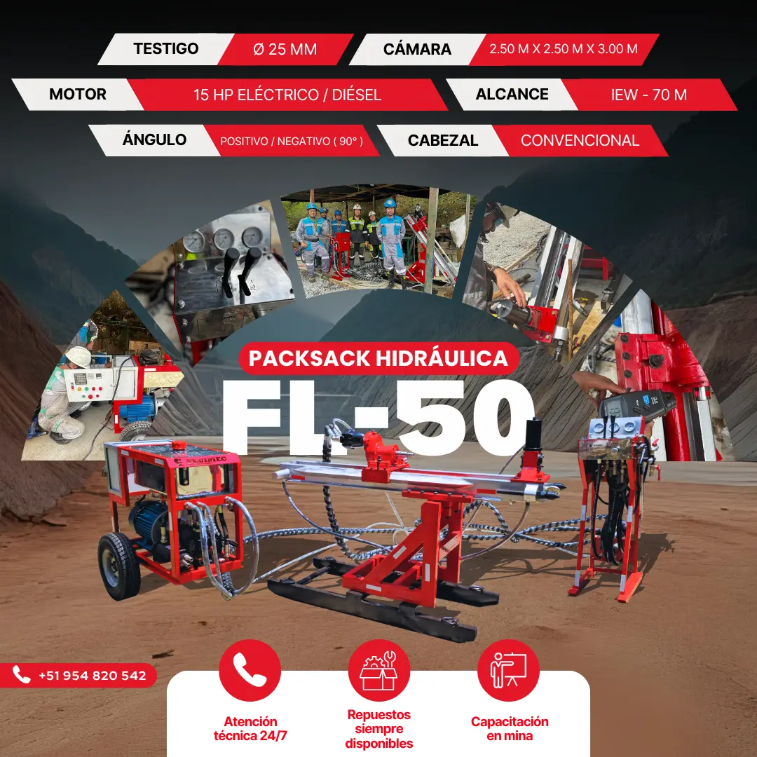 PACKSACK HIDRÁULICA FL50 TRABAJOS EN SUPERFICIE 