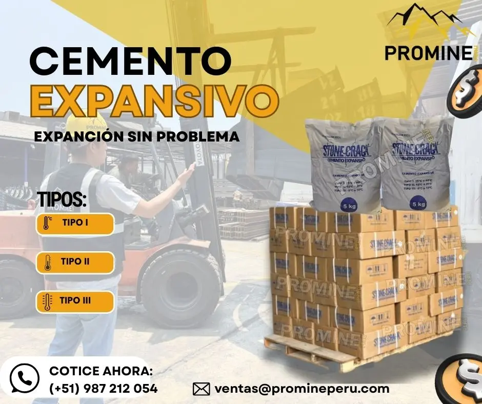 Cemento Expansivo Potencia Controlada para Demoliciones